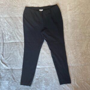 J. Jill Ponte Leggings Black Pintuck Size Large